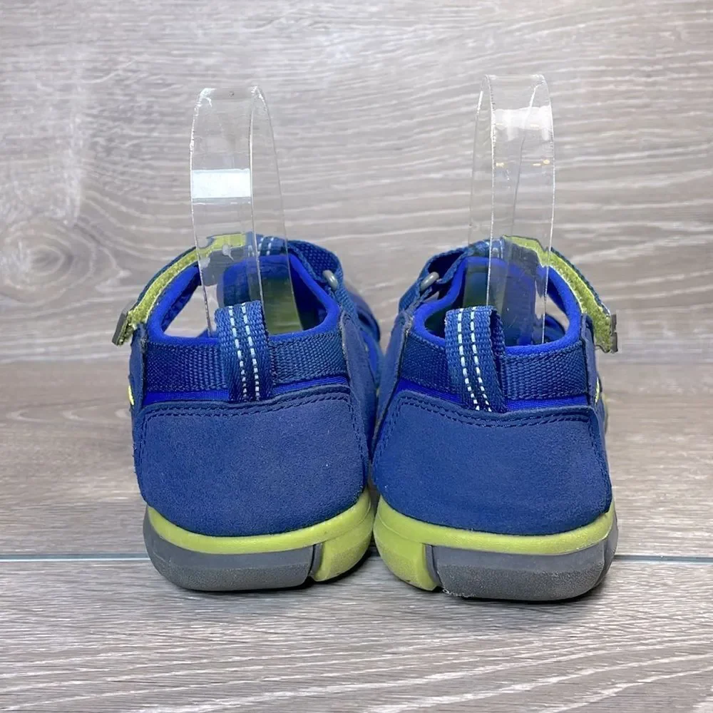 Keen Seacamp II CNX Big Boy Sz 5 Blue Depths Chartreuse Sports Hiking Sandals